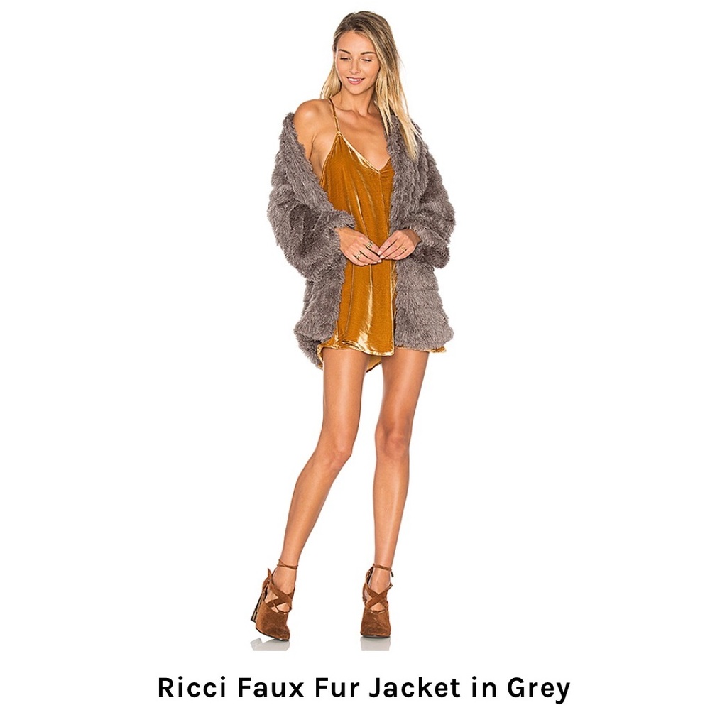 Ricci Faux fur jacket tularosa x revolve